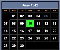 1942 Calendar Page
